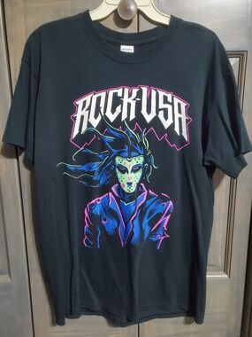 🆕️ NWOT 2018 Rock USA Black Short Sleeve Tee